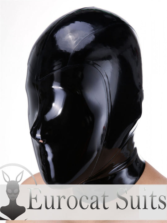 eurocat Male Latex Hood Rubber Fetish Wear Cosplay catsuits PERFORATE MASK