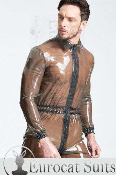 eurocat latex durchsichtiger Strampler mit Reißverschluss vorne für Männer