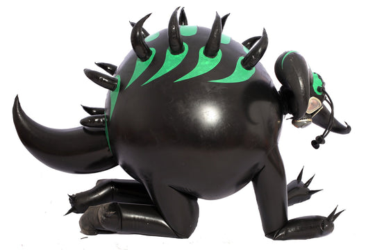 Rubber Inflatable cosplay Catsuit bodysuit gas latex mask