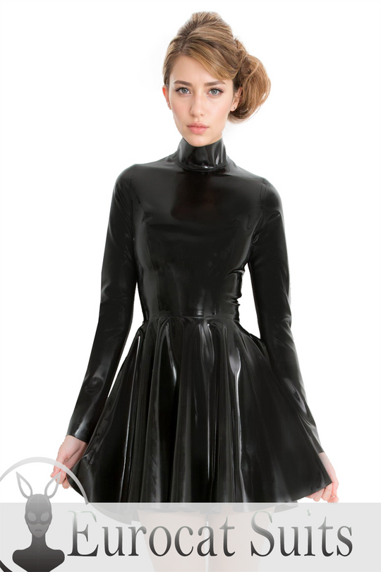 eurocat latex Fabulous High Neck Skater rubber Dress