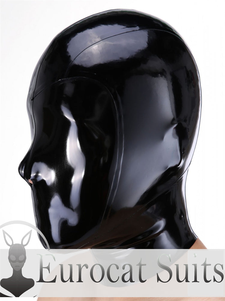 eurocat Male Latex Hood Rubber Fetish Wear Cosplay catsuits PERFORATE MASK