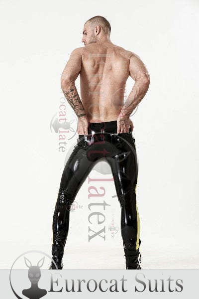 eurocat latex Herren Jeans mit Streifen