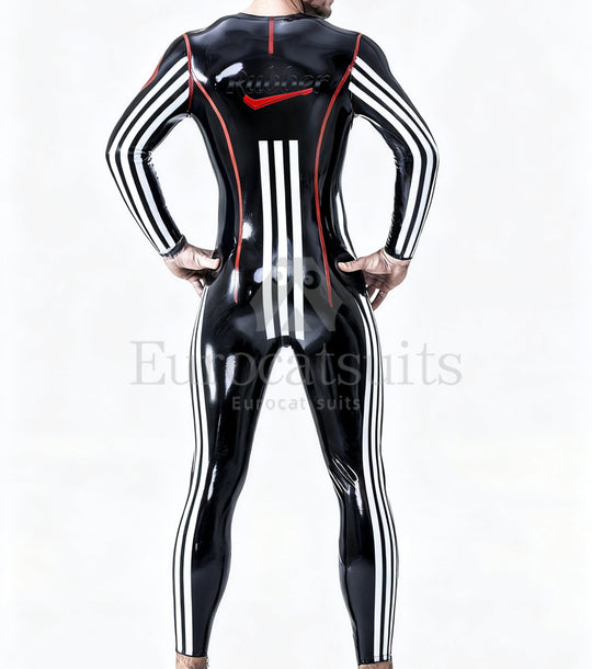 Латексный комбинезон для косплея, 100% резина, мужской 