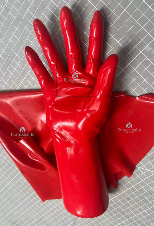 fetish  gloves Short, Stretchy and Body Safe rubber Gloves chlorined 0.4mm