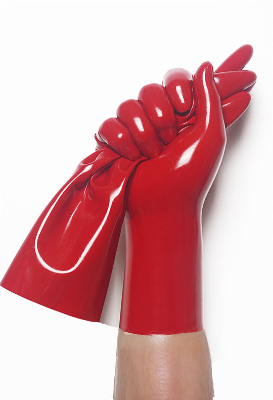 fetish  gloves Short, Stretchy and Body Safe rubber Gloves chlorined 0.4mm