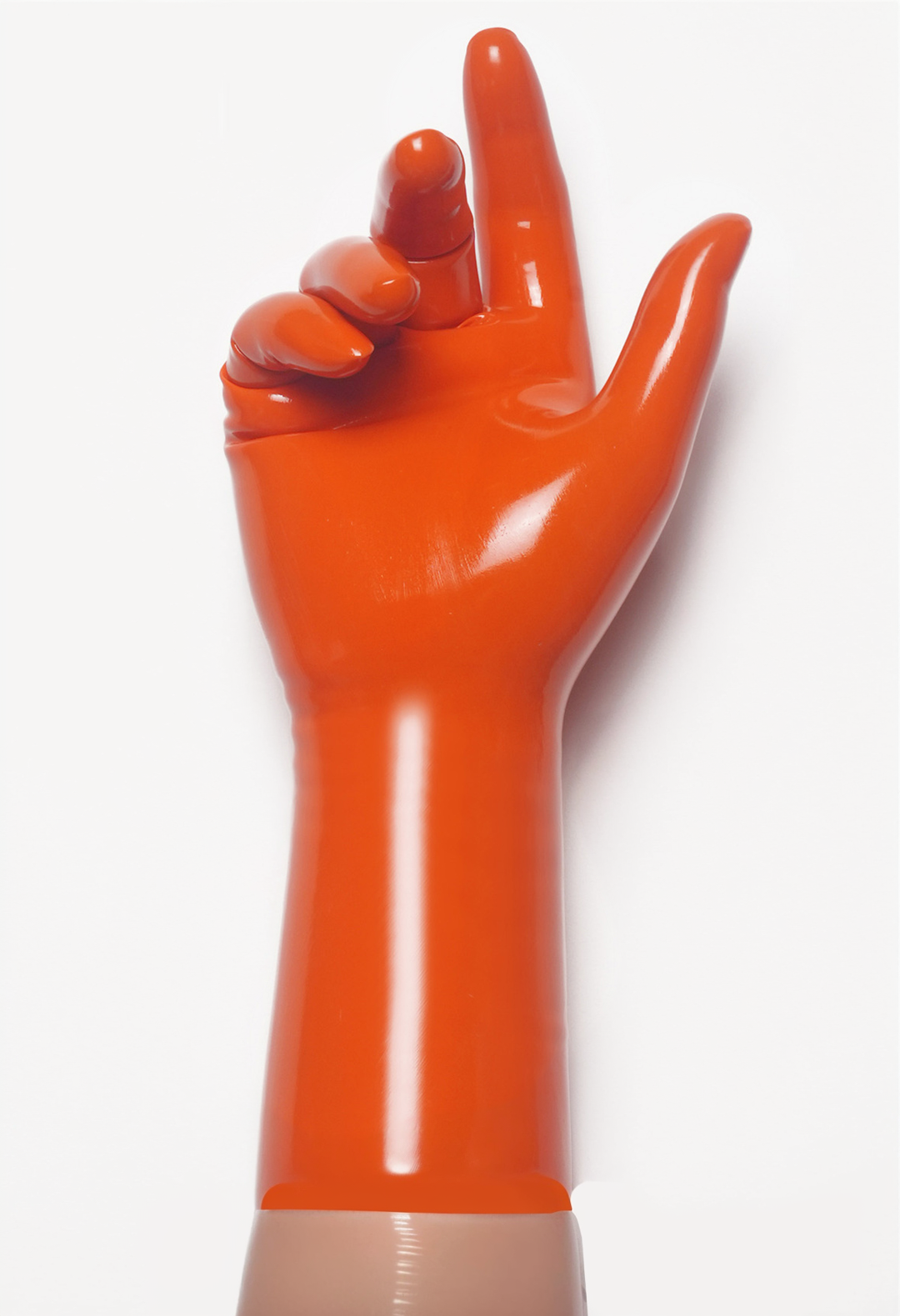 fetish  latex gloves Short, Stretchy and Body Safe rubber Gloves chlorined 0.4mm