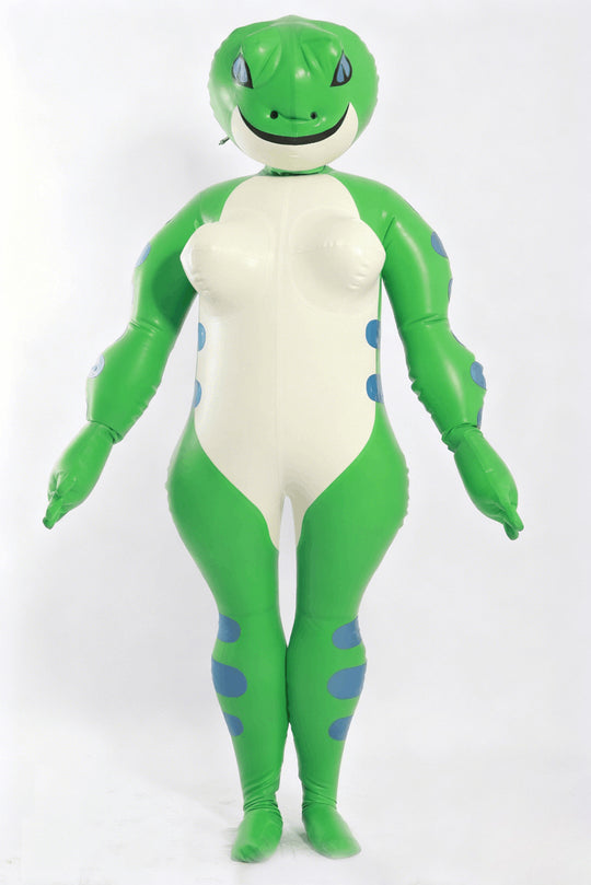 Latex Gummi Rubber Inflatable cosplay frog Catsuit bodysuit