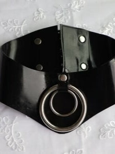 Latex restriction collar double ring - unisex - made to order