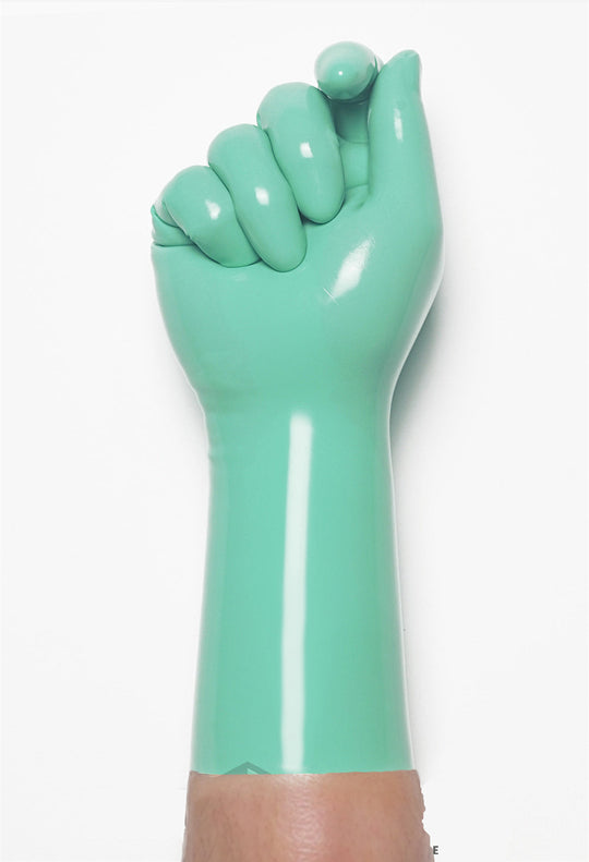 fetish latex gloves Short, Stretchy and Body Safe rubber Gloves chlorined 0.4mm