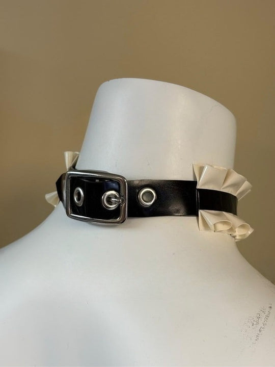 Latex Ruffle Choker