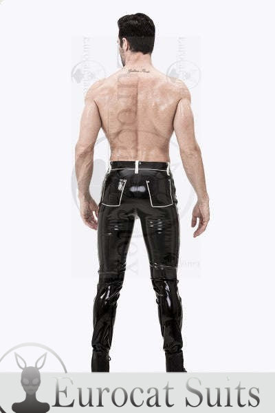 eurocat latex Male Contrasting Trim Jeans