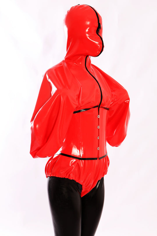 Latex Rubber Gummi Bodysuit Leotard binder mask bondage