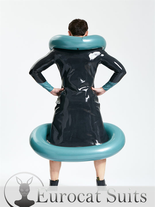 Latex sexy Catsuit Male Inflatable Coat Rubber thickness 0.4mm