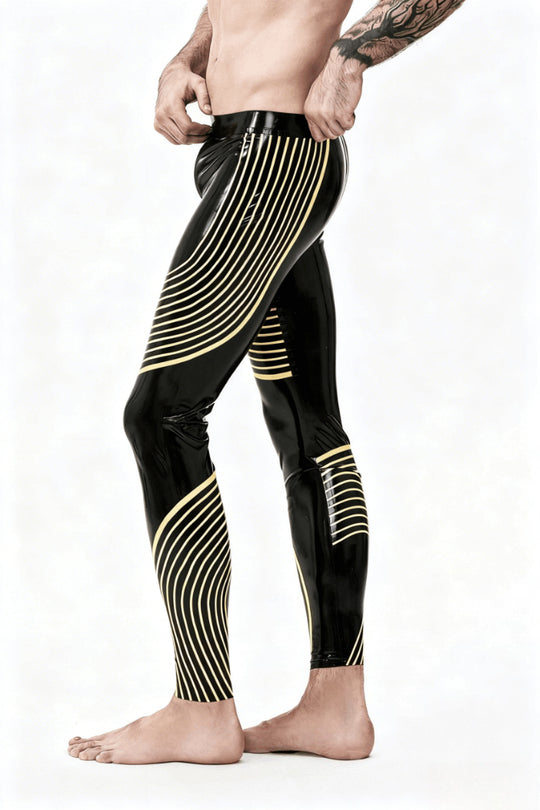 eurocat latex Male 'Illusions' Patterned rubber Leggings