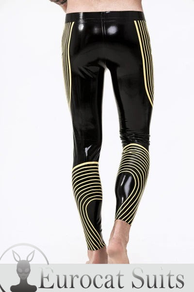 eurocat latex Male 'Illusions' Patterned rubber Leggings