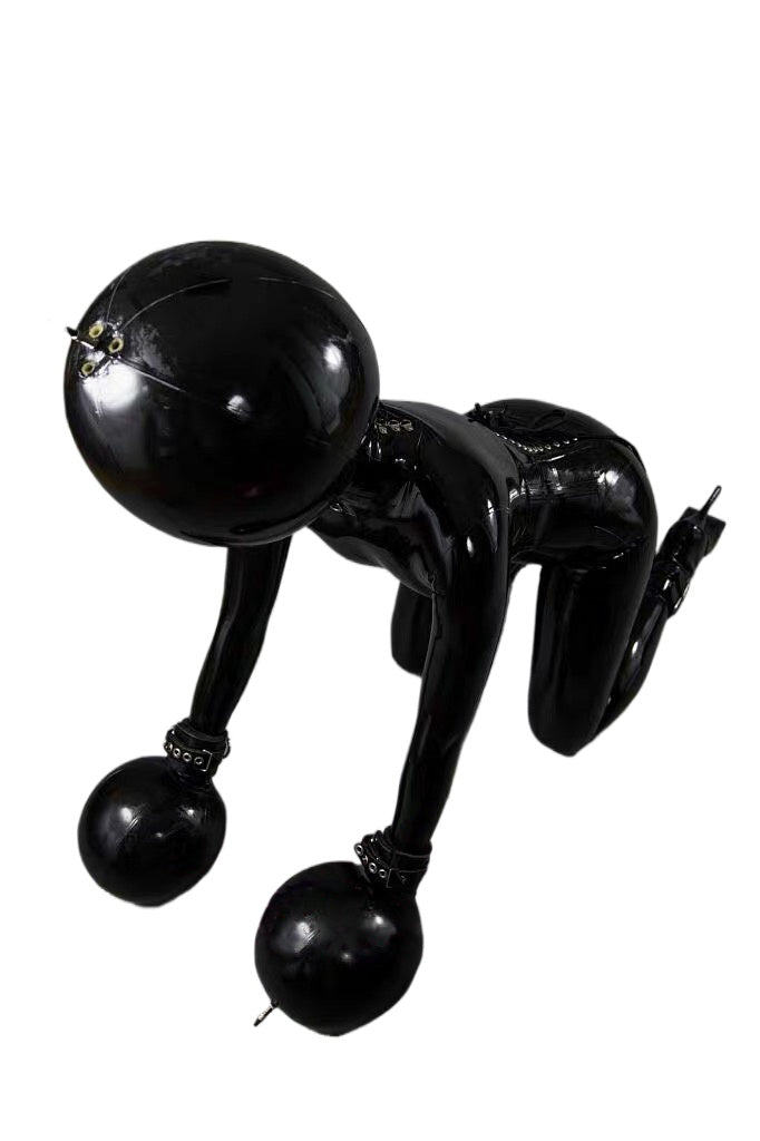 Latex Rubber Gummi Outfits inflatable mask mittens Catsuit corset