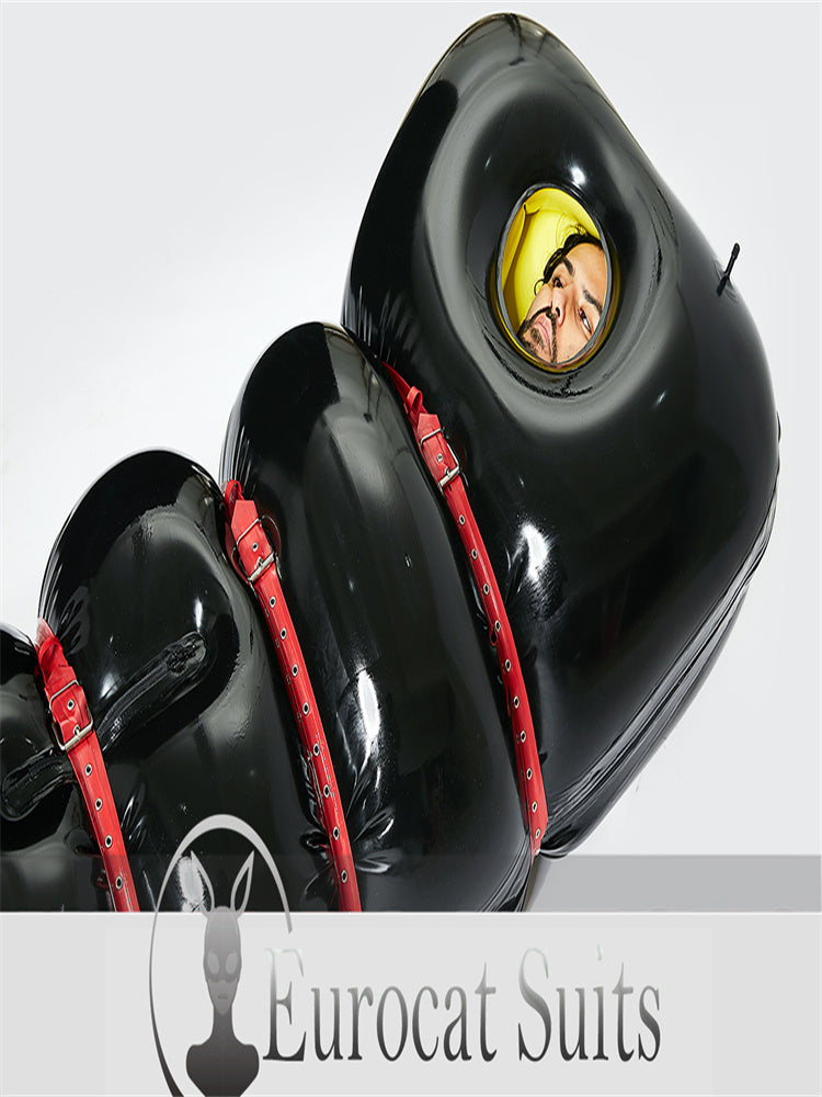 Latex Sexy Inflatable outer thickness is 0.6mm outer is Black inner is Yellow