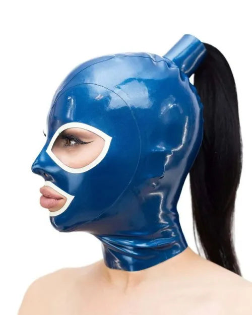 Latex Hood with Ponytail