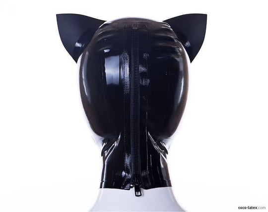 Kitty ears latex hood