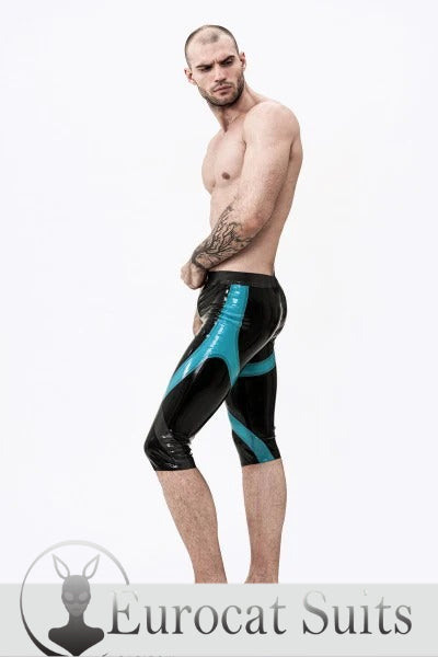 eurocat latex Knielange Leggings „Crossways“ aus Gummi für Männer
