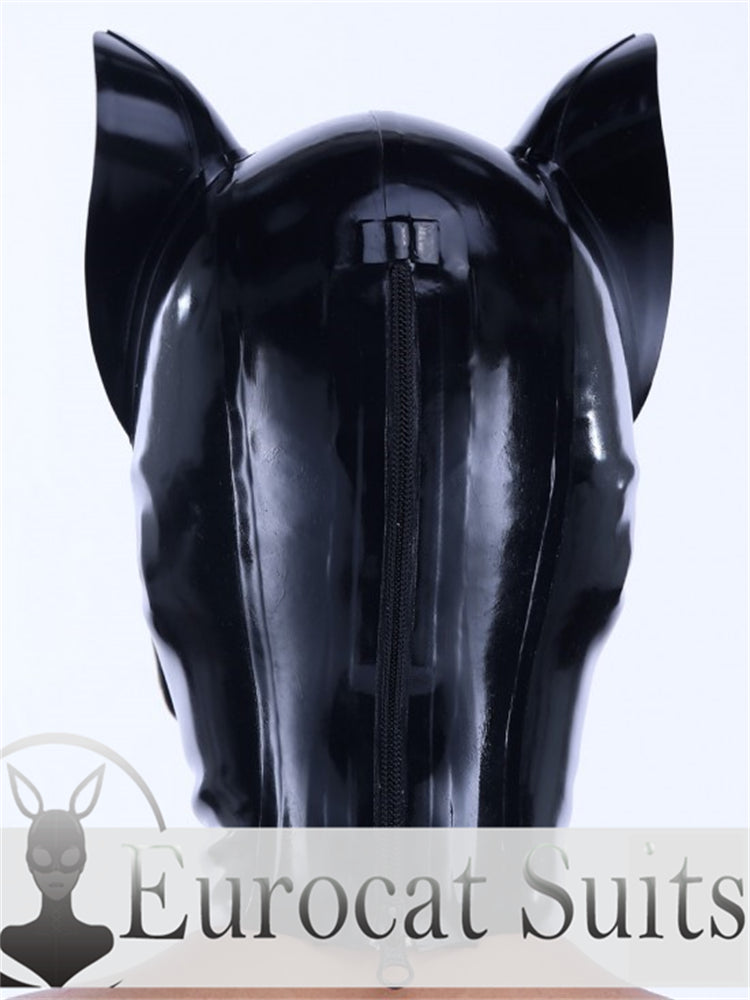 eurocat Male Latex Hood Rubber Fetish Wear Cosplay catsuits PUPPY MASK