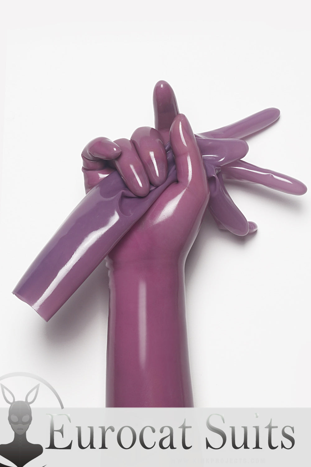 Translucent Lilac Classic Short Molded Latex Gloves