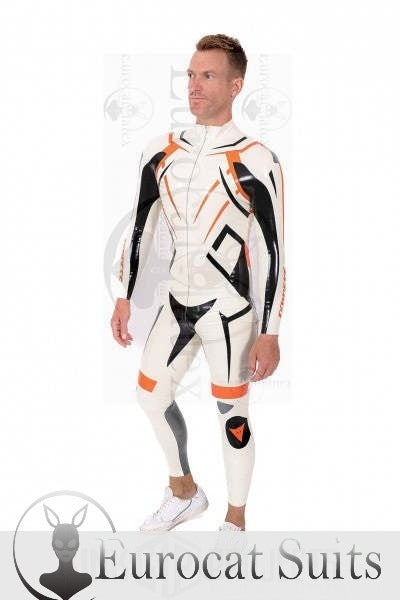 eurocat latex Male 'MotoGP Circuit' Branded Motorcycle rubber Suit