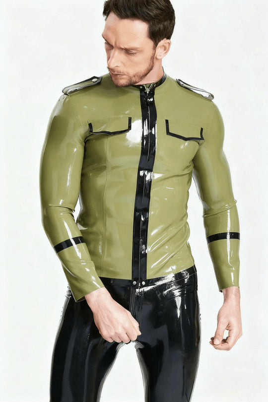 eurocat latex Male 'Military Cadet' Tunic Jacket