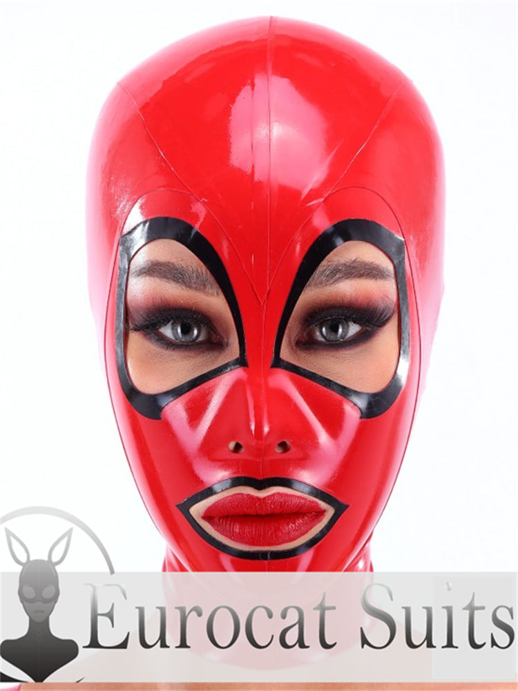 eurocat  Latex Hood Rubber Fetish Wear Cosplay catsuits MASK BASIC