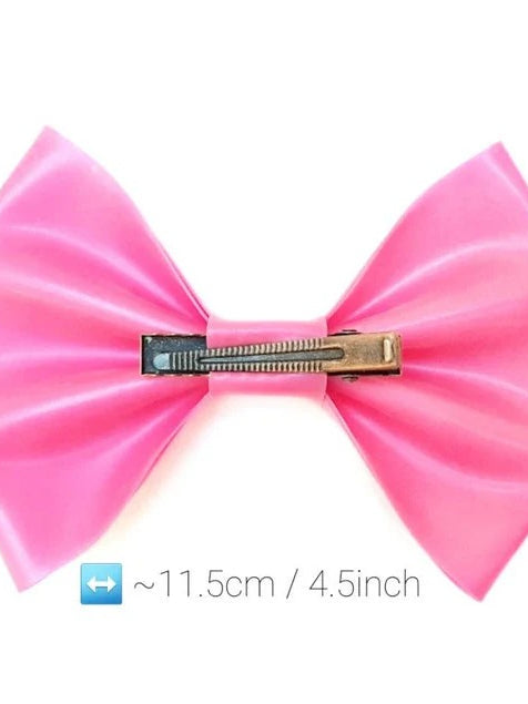 Latex big hair bow clip