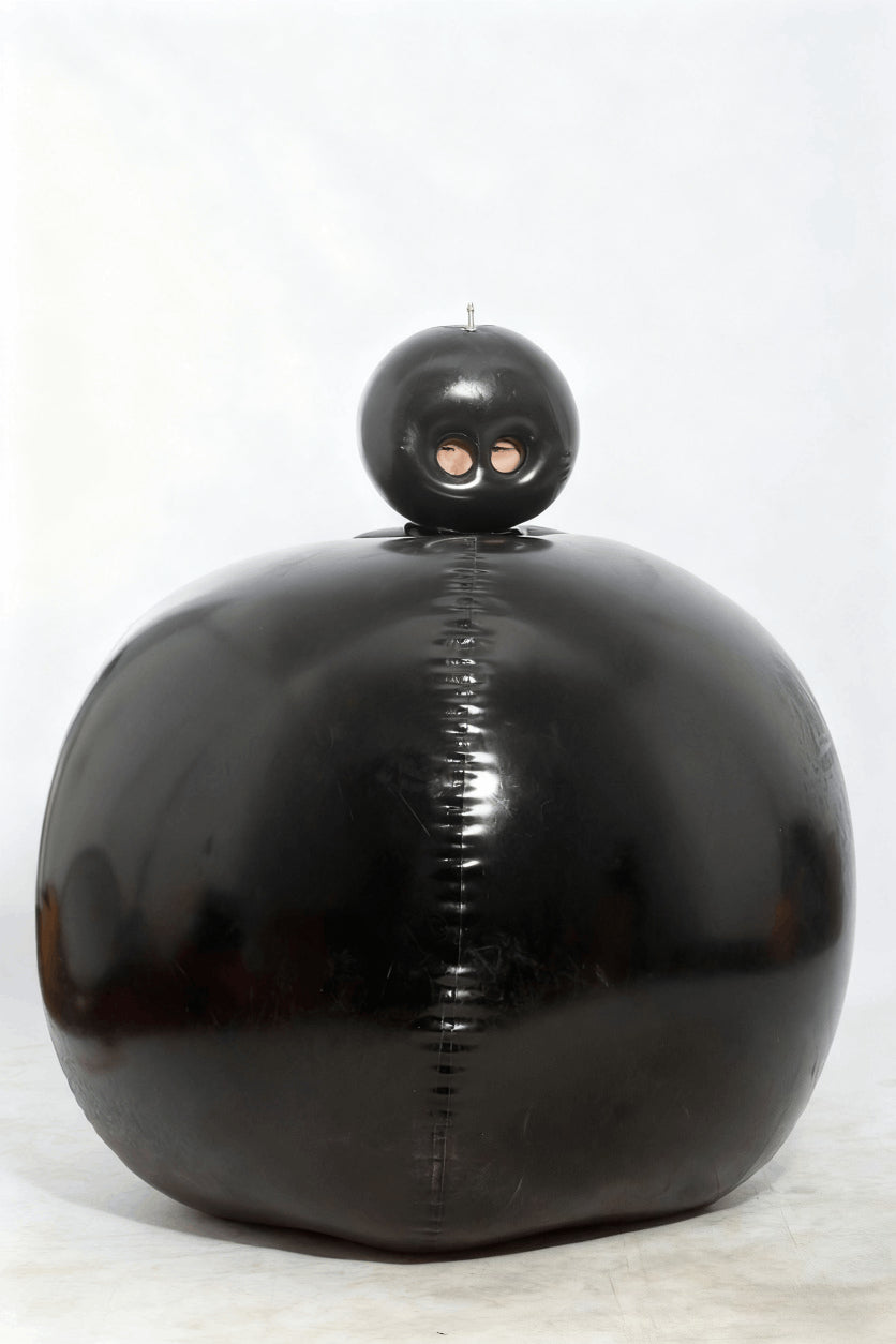 Latex Inflatable Ball bodysuit mask