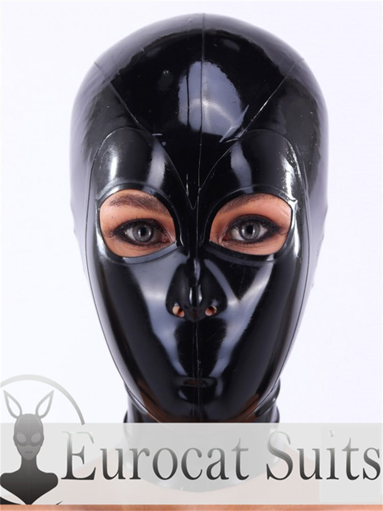 eurocat Latex Hood Rubber Fetish Wear Cosplay catsuits MASK GIMP