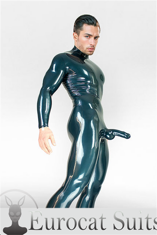 LATEX CONDOM CATSUIT