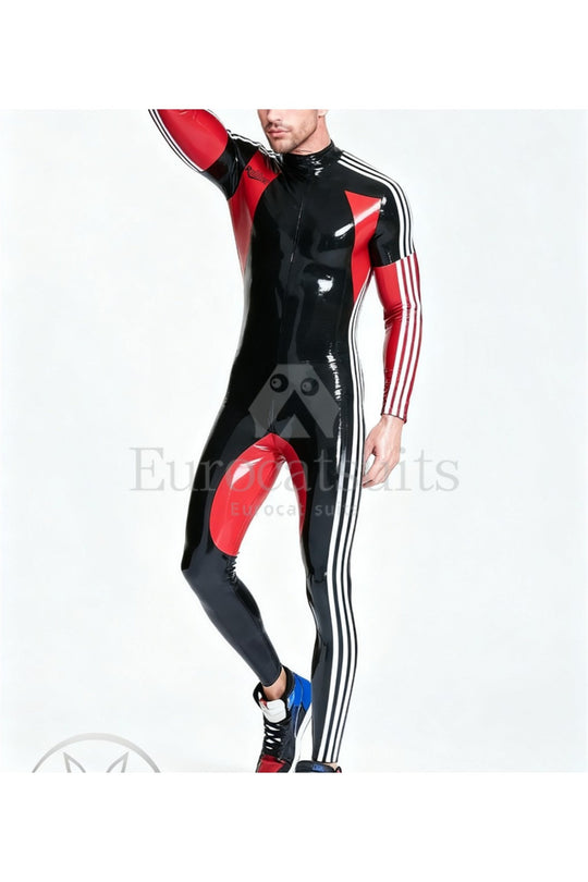 Cosplay Man Maid Latex-Catsuit 100 % Gummi 