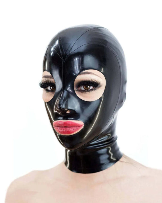 Latex Hood – single color with zipper and round eyes