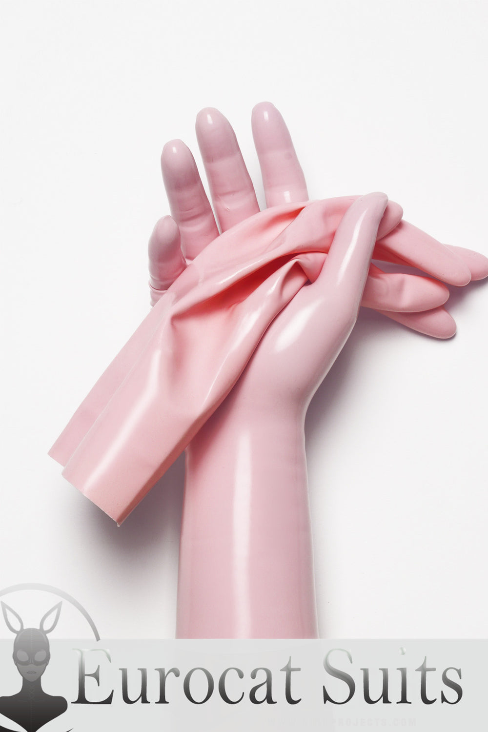 Baby Pink Classic Short Molded Latex Gloves