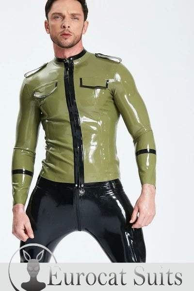 eurocat latex Male 'Military Cadet' Tunic Jacket