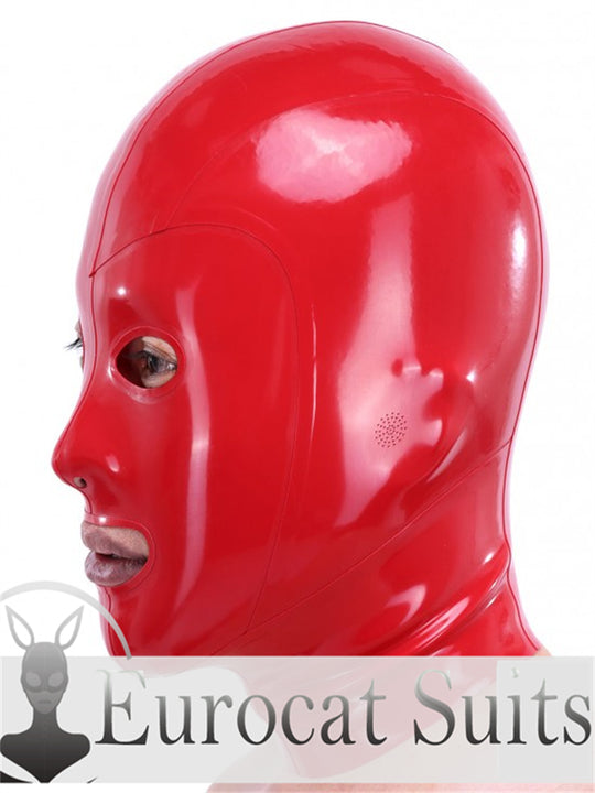 eurocat Male Latex Hood Rubber Fetish Wear Cosplay catsuits MASK BASIC SMALL EYES