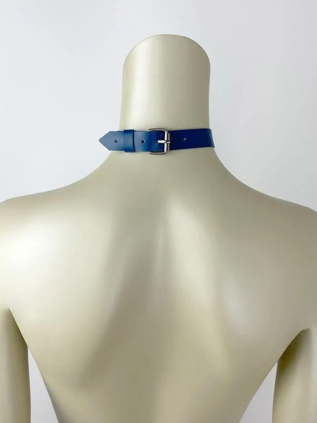 Dark Blue rubber Custom Day Collar