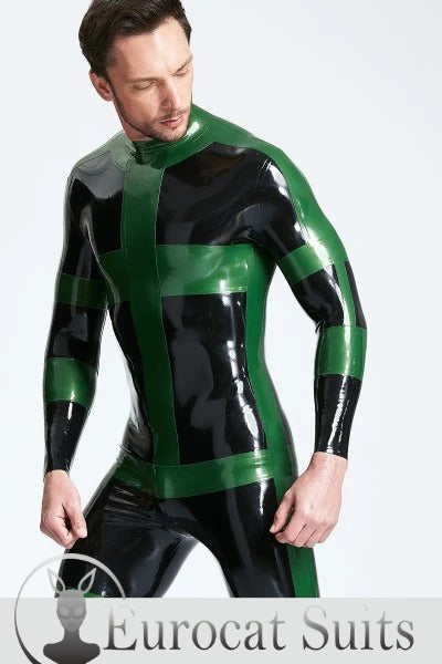 eurocat latex Male 'Herald' Back Zip Catsuit
