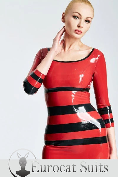 Latex Boatneck Dress