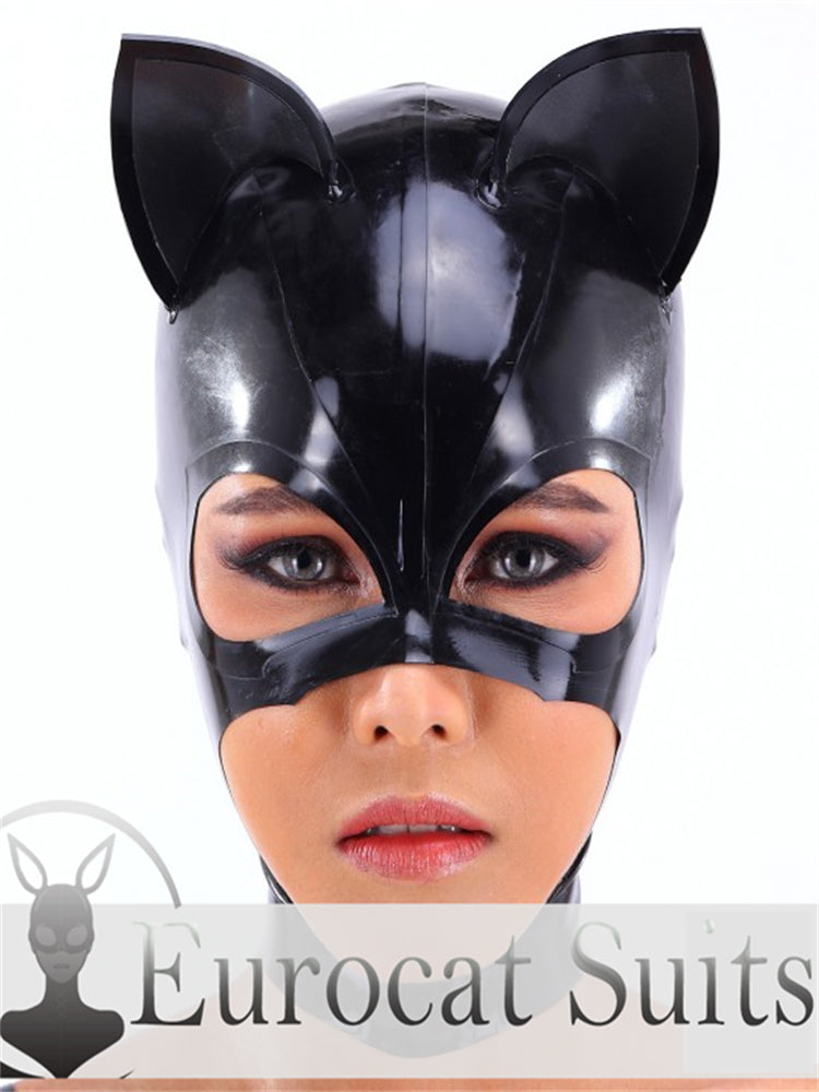 eurocat Latex Haube Gummi Fetisch Tragen Cosplay catsuits KATZENMASKE