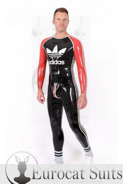 eurocat latex Male 'Adi' Round Neck rubber Catsuit