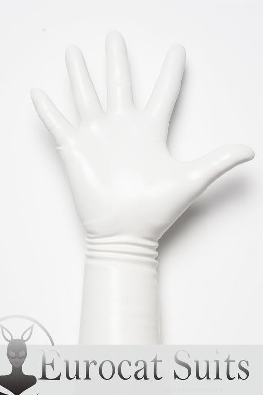 White Classic Short Molded Latex Gloves