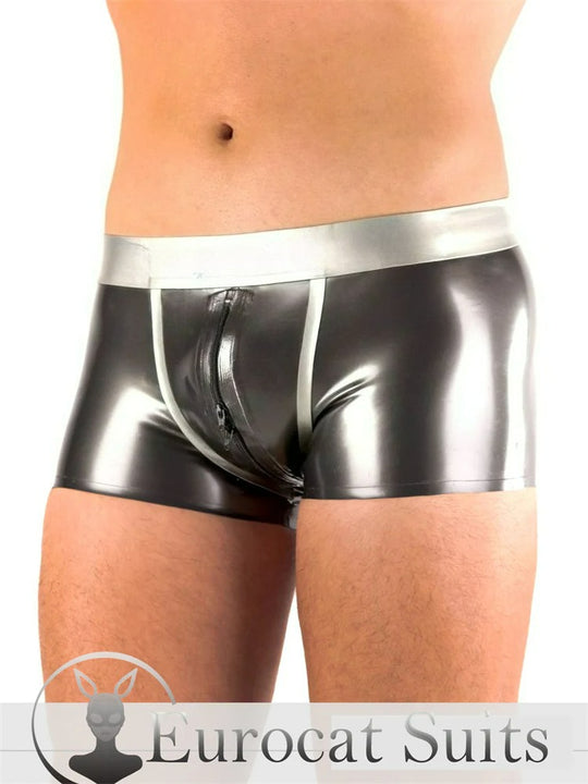 Latex kurze Herrenhose Gummihose Latex mit Schritt individuell