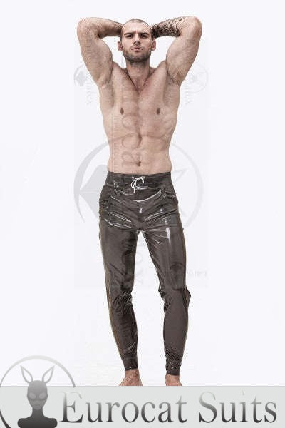 eurocat latex Männlichen gummi Kordelzug Sport-Stil Trainingsanzug Hosen