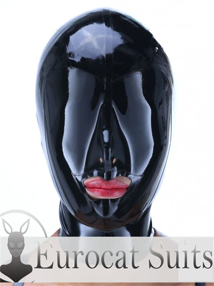 eurocat  Latex Hood Rubber Fetish Wear Cosplay catsuits MASK BLIND