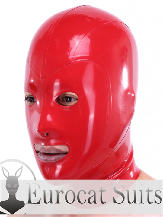 eurocat Male Latex Hood Rubber Fetish Wear Cosplay catsuits MASK BASIC SMALL EYES