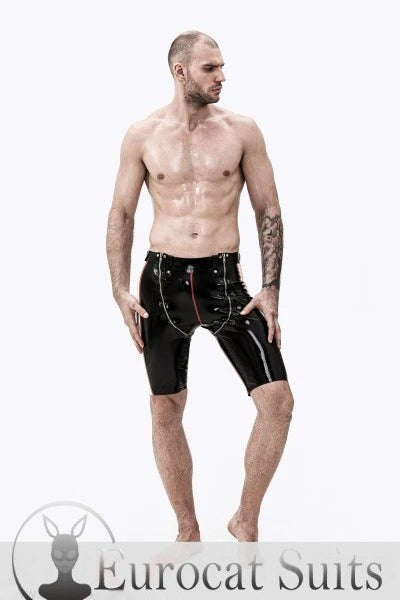 latex Male Convertible Bermuda Style Shorts