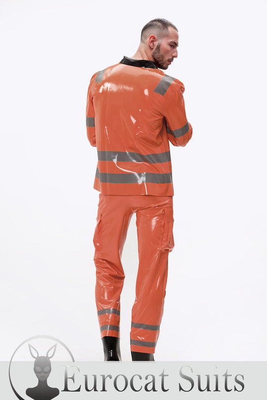 eurocat Latex-Uniformjacke im Feuerwehrmann-Stil für Männer